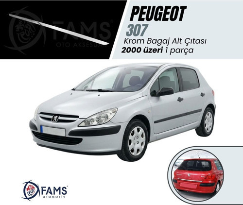 Peugeot 307 Krom Bagaj Alt Çıtası 2000 Üzeri P.çelik