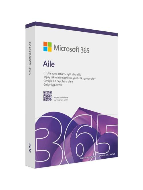 Office 365 Aile EP2 - 36884 Türkçe Kutulu Ofis Yazılımı (6 Kullanıcı)-Orjinal Lisans