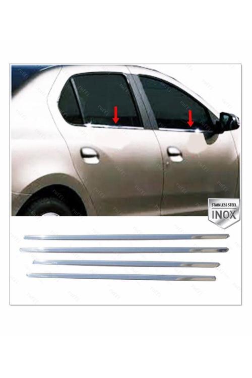 Renault Clio 4 Symbol Krom Cam Çıtası 4 Parça 2013-2019 Paslanmaz Çelik