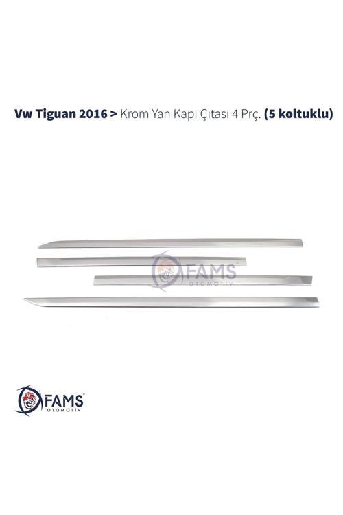 Vw Tiguan Krom Yan Kapı Çıtası 4 Parça 2016 > Paslanmaz Çelik  (5 koltuklu)