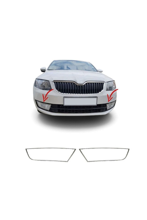 Skoda Octavia Krom Sis Çerçevesi 2 Parça 2012-2020 Arası Paslanmaz Çelik