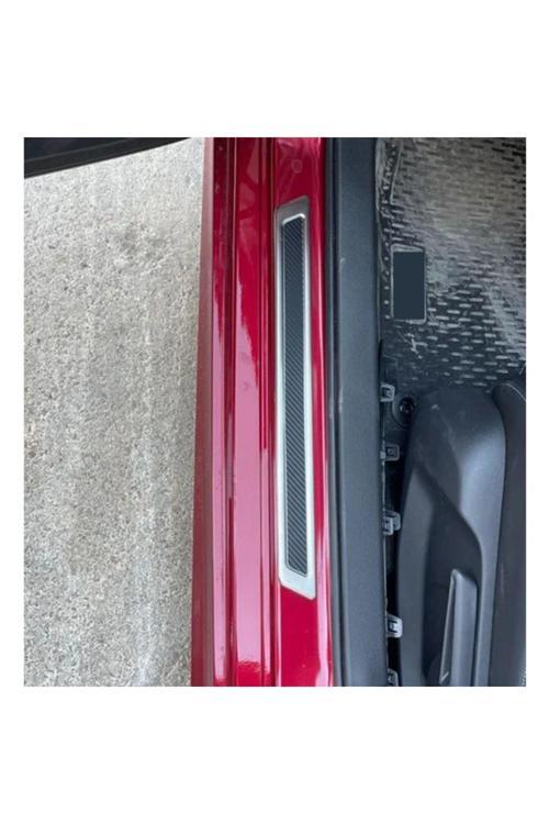 Ford Fiesta 6 Krom+karbon Kapı Eşik Koruması 4 Parça 2009-2017 Arası Uyumlu