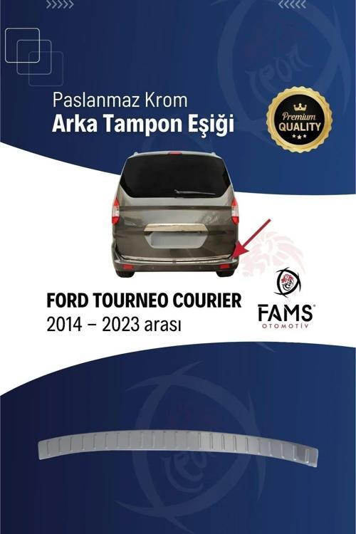 Ford Tourneo Courier Krom Arka Tampon Eşiği 2014-2023 Paslanmaz Çelik