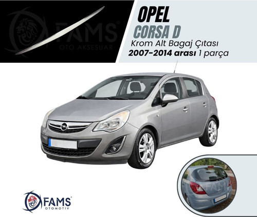 Opel Corsa D Krom Bagaj Alt Çıtası 2007-2014 Arası P.çelik 2006-2014