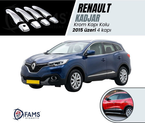 Renault Kadjar Krom Kapı Kolu 4 kapı 2015> (Sensörlü) Paslanmaz Çelik