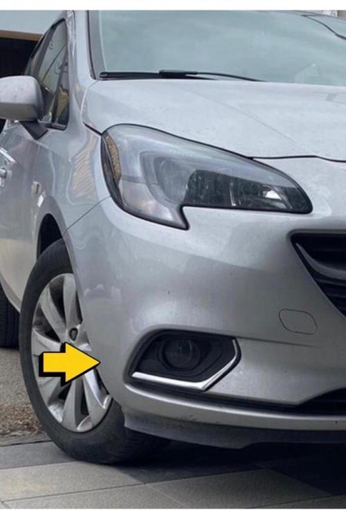 Opel Corsa E Krom Sis Farı Çerçevesi 2 Prç. 2014-2019 Arası Uyumlu Paslanmaz Çelik