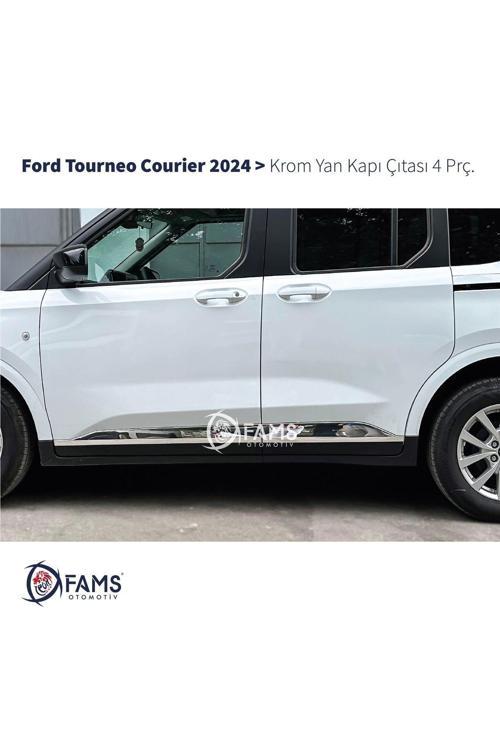 Ford Tourneo Courier Krom Yan Kapı Çıtası 4 Parça 2024 Üzeri Paslanmaz Çelik