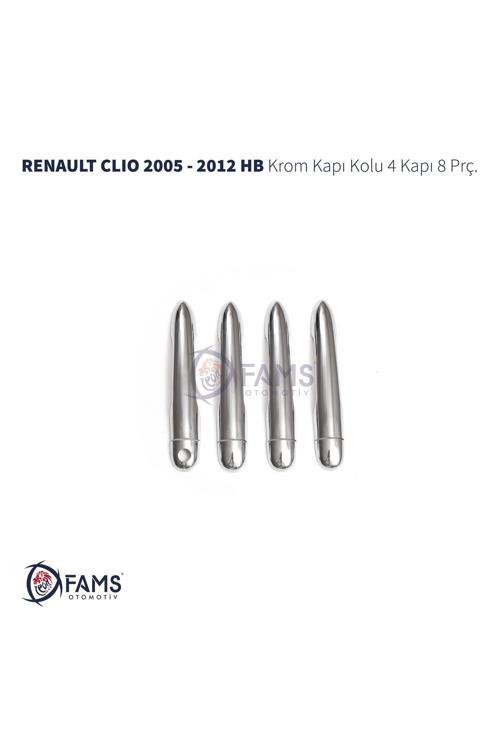 Renault Clio 3 Hb Krom Kapı Kolu 4 Kapı 2005-2012 Paslanmaz Çelik