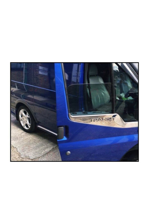 Ford Transit Krom Cam Çıtası 2 Parça 2006-2014 Arası Paslanmaz Çelik Geniş Yazılı