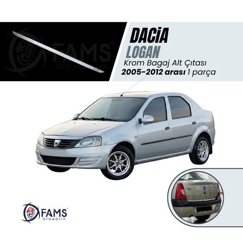 Dacia Logan Krom Bagaj Alt Çıta 2005-2012 Paslanmaz Çelik