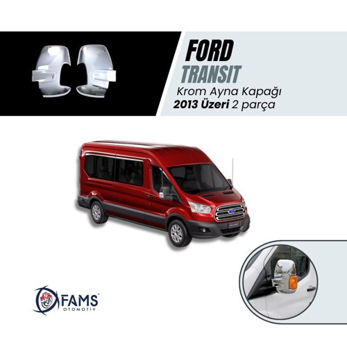 Ford Transit Mk8 Uyumlu Krom Ayna Kapağı 2 Prç. 2013 Üzeri P.çelik