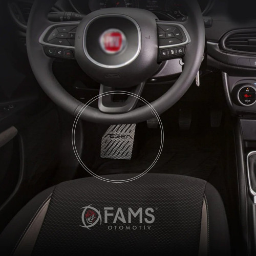Fiat Egea / Tipo Özel Desenli Krom Ayak Dinlendirme / Dayama Pedalı 2015-2019 Sedan