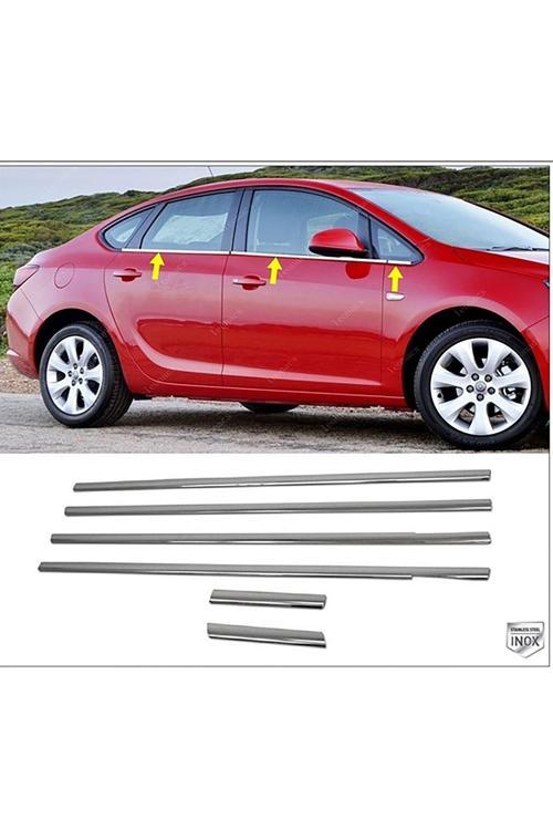 Opel Astra J Krom Cam Çıtası 6 prç. 2010-2015 Paslanmaz Çelik (HB-SEDAN)