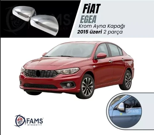 Fiat Egea 2015 üzeri Krom Ayna Kapağı p.çelik (Sedan, SW, HB, CROSS UYUMLU)