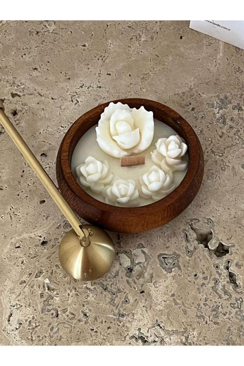 Bambu Tabak Dekoratif Şömine Sesli Skulent&Kaktüs Mum Soya Wax Mum