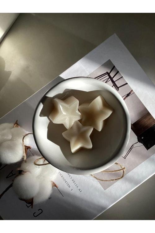 Dekoratif Yıdız Kokulu Buhurdanlık Soya Wax Mumu
