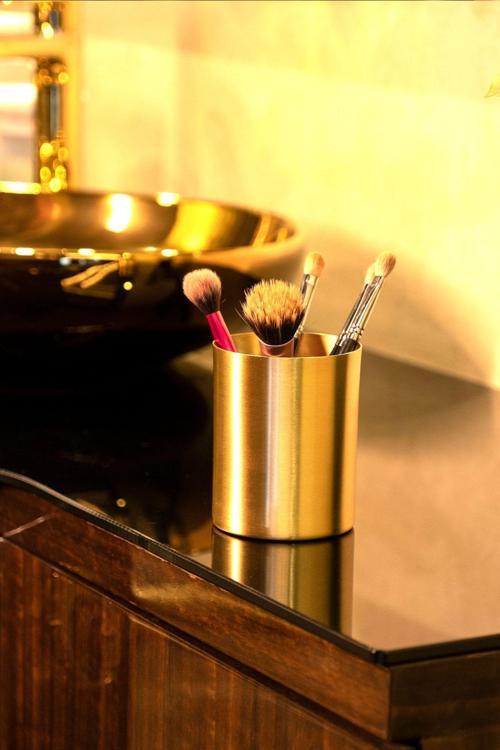 Pirinç El Yapımı Dekoratif Sukulent Kaktüs Saksı Madrid Büyük Boy