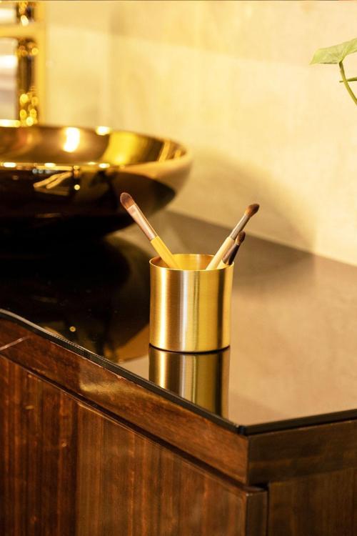 Pirinç El Yapımı Dekoratif Sukulent Kaktüs Saksı Madrid Küçük Boy