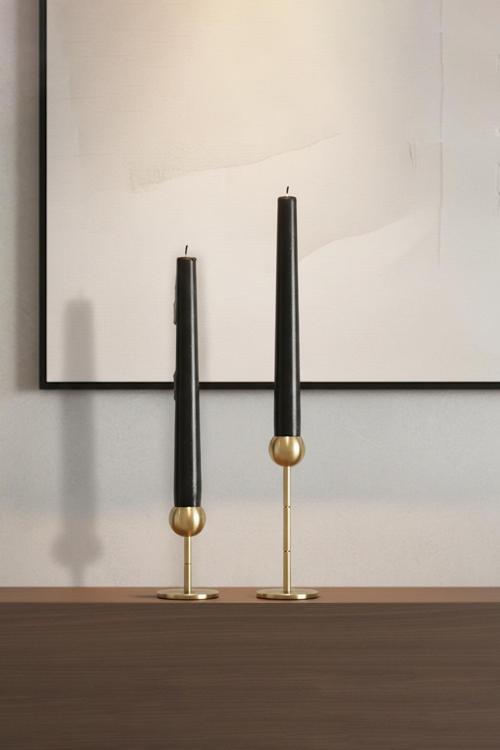 Pirinç El Yapımı  Top Şamdan Riyad İkili Set