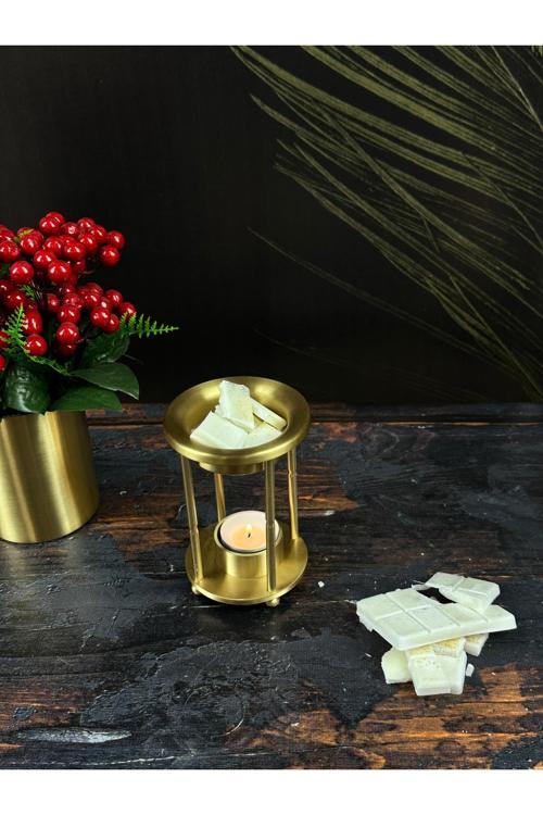 Pirinç El Yapımı Tayland Buhurdanlık Tütsü Kabı Wax Melt