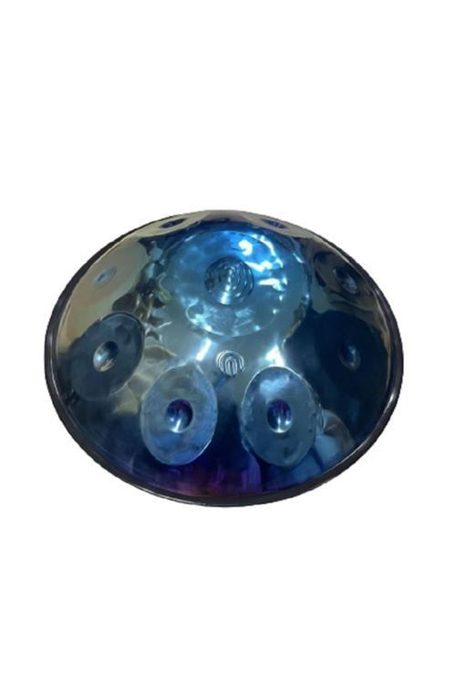 Hang Drum, Handpan Space Drum Nitrided Parlak Mavi Steel Drum 9 Tonlu 22 Inç