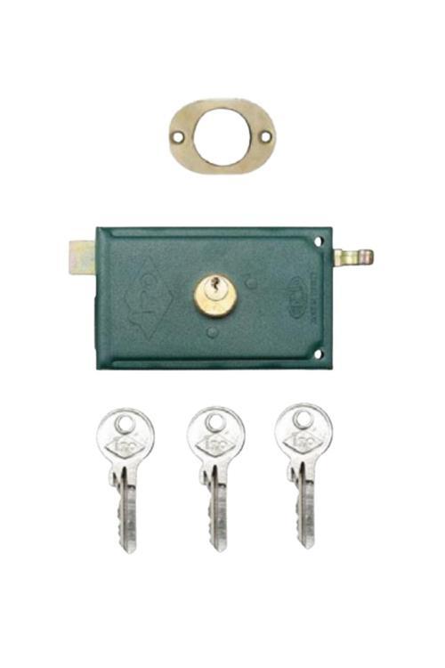 Silindirli Tirajlı Kilit Karşılıksız – Demir Kapı Kilidi (Yeşil)