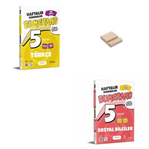 5. Sınıf Bumerang Türkçe ve Sosyal Haftalık Denemeleri + Telefon Standı