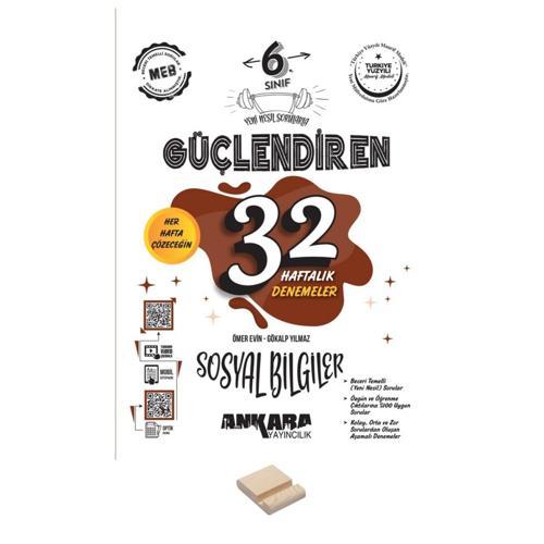 6. Sınıf Güçlendiren 32 Haftalık Sosyal Bilgiler Denemeleri ve Telefon Standı