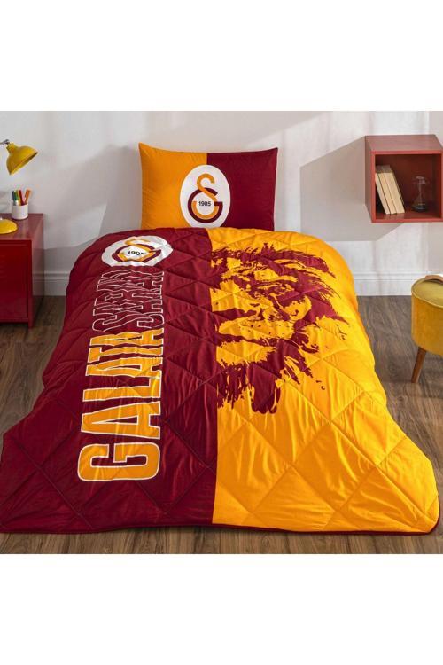 LİSANSLI GALATASARAY ŞANLI ASLAN YORGAN SETİ ( YASTIK HEDİYELİ)