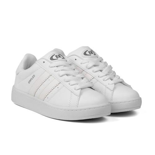 Unisex Beyaz Bağcıklı Rahat Sneaker Günlük Spor Ayakkabı