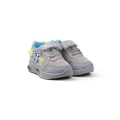 Unisex Bebe Buz Turkuaz Figürlü Işıklı Cırtlı Sneaker Günlük Spor Ayakkabı