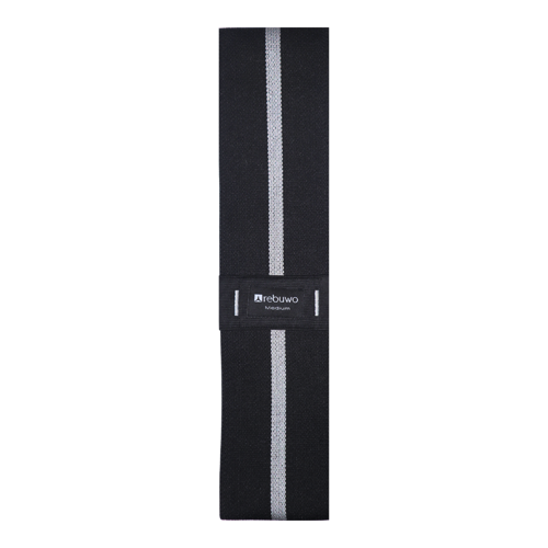 Medium Squat Direnç Bandı 35x8 cm Kaymaz Fitness Egzersiz Lastiği – Siyah & Açık Gri