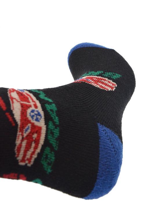 Erkek Çocuk Çorap Havlu Araba Desenli 7-8 Yaş  Vkr