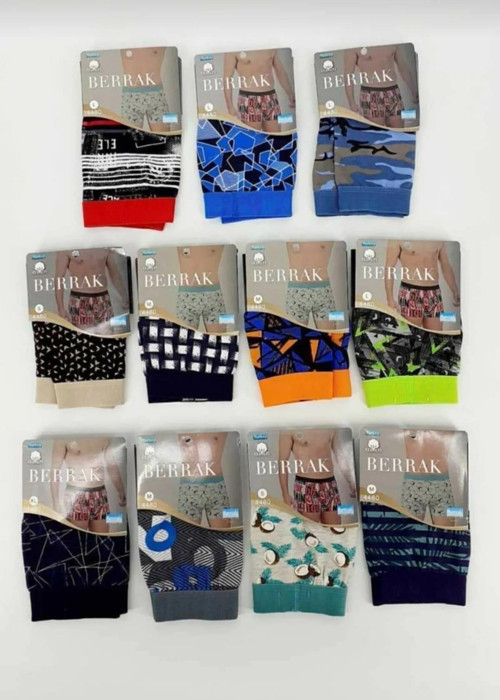 4480 ERKEK PENYE DESENLİ LİKRALI BOXER 10 ADET