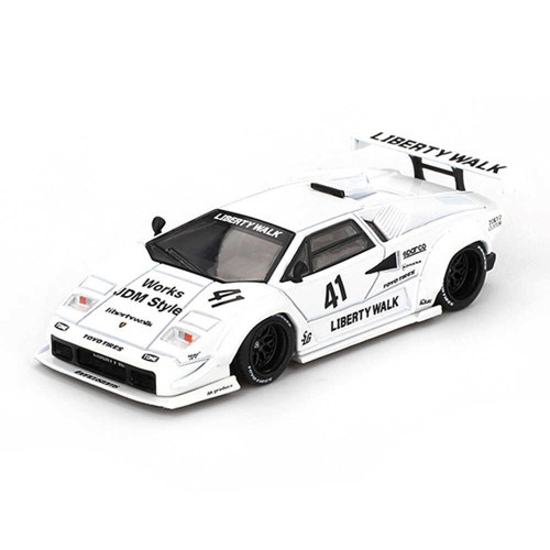 966 1/64 Lamborghini Countach LB-WORKS White 2024 Tokyo Auto Salon - Blister Paket