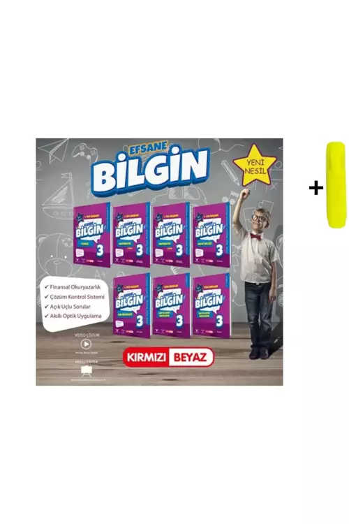 Kırmızı Beyaz Yayınları 3. Sınıf Efsane Bilgin Set Yeni