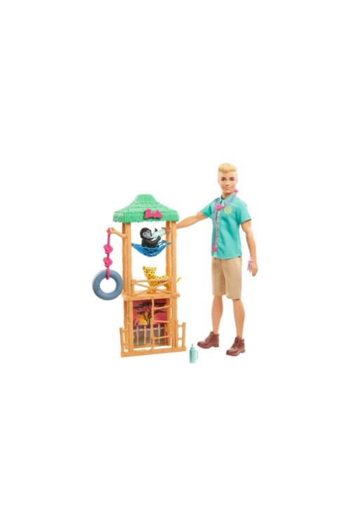 Barbie Ken Ve Meslekleri Oyun Setleri Vahşi Doğa Veterineri - Gjm32-Gjm33