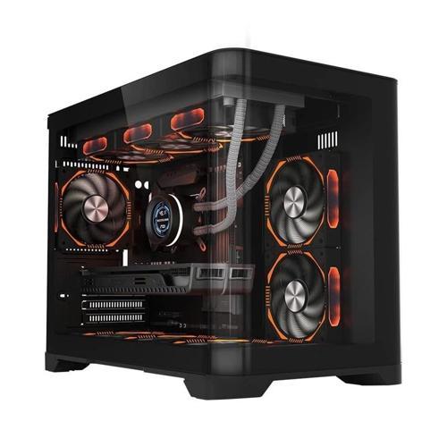Uvıew Uv6 Siyah 750w 80+ Sılver Atx 3.1 Argb 3x12cm Fan Panoramik Temperli Cam Usb 3.0 M-