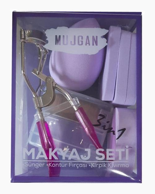 Çoklu Makyaj Süngeri + Kirpik Kıvırıcı + Fırça