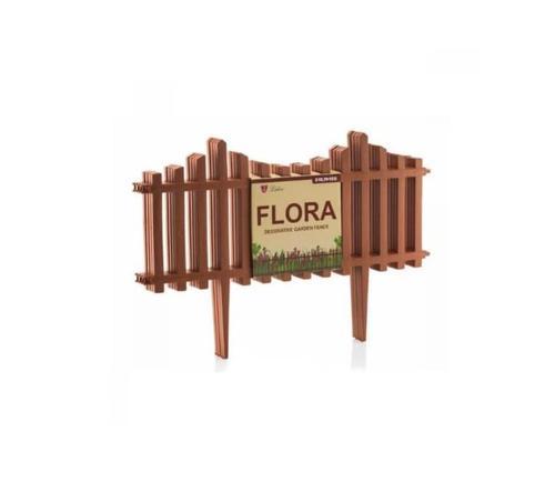Flora Dekoratif Bahçe Çiti 590x390mm Kahve