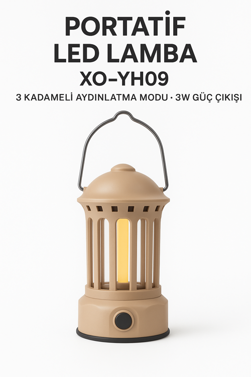 YH09 Taşınabilir LED Işık – 3 Kademeli Işık Modu | 3W Güç Çıkışı