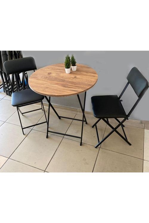 Yuvarlak Çam Masa Sandalye Takımı