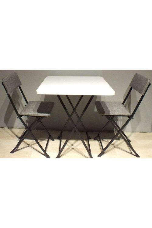 Masa Sandalye Katlanır Bistro Takımı 60Cm Kare