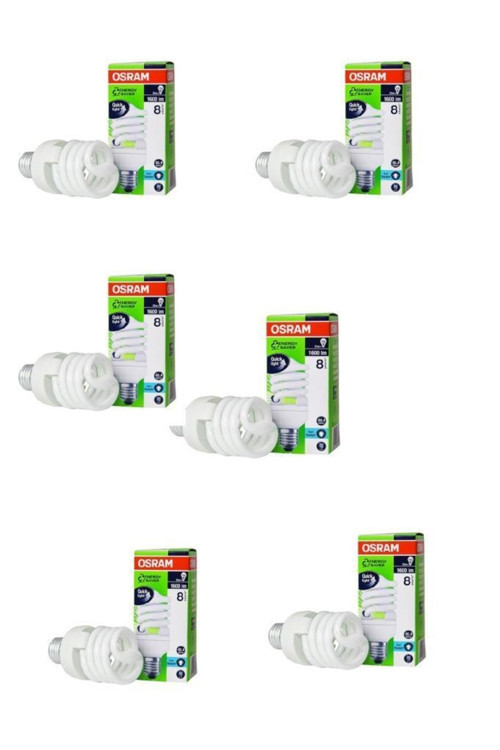 23W (112W) Ekonomik Ampul Beyaz Işık (6 Adet) Kompak Floresan Ampul E27