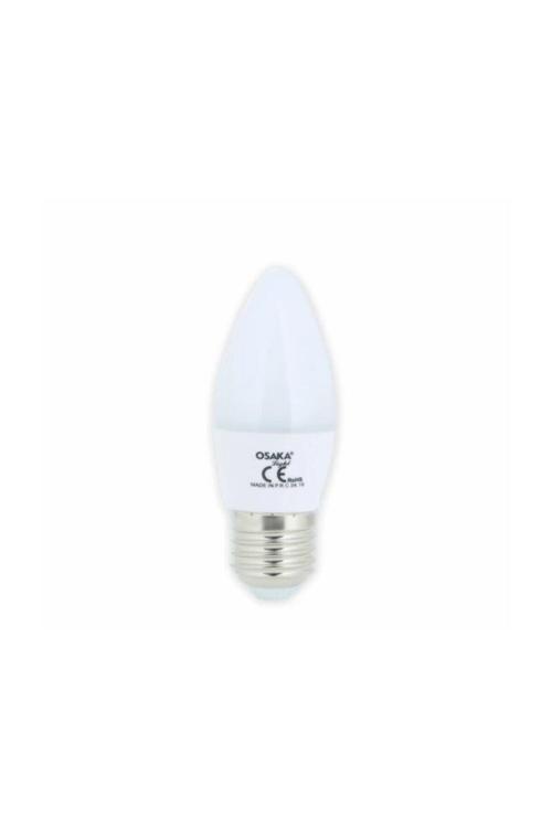 6W E27 Led Mum Avize Ampulu Gün Işığı  10Lu Paket - Led Ampul - E27 - Sarı Işık - 6 Watt - Beyaz