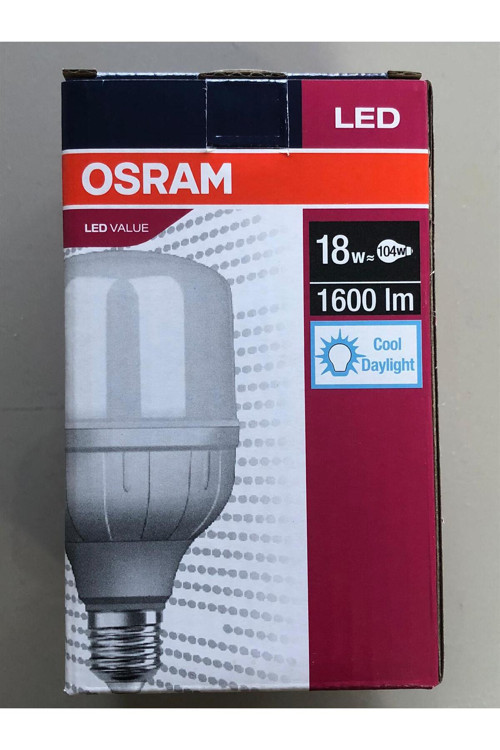 5 Adet Led Value Jumbo 18W=104W 1600 Lümen 6500Kelvin Beyaz