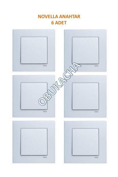Novella Anahtar Çerçeveli Gümüş Renk 6 Adet