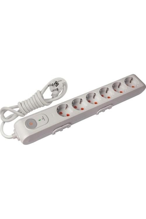 6Lı Grup Priz Şok Korumalı 1.5 Mt.