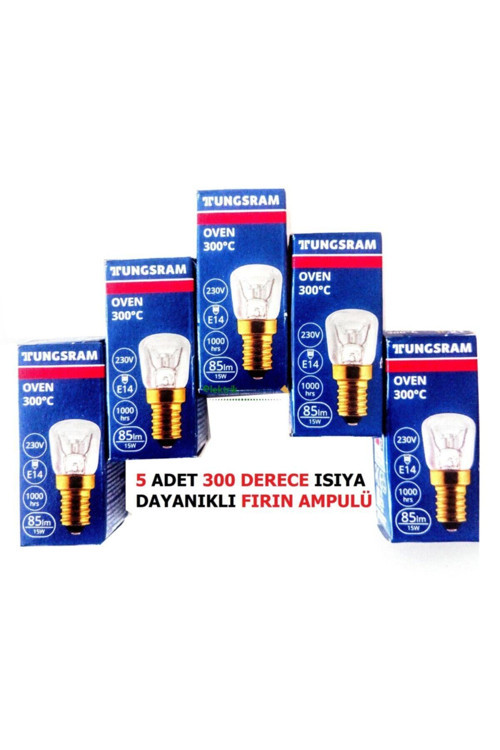 15W Fırın Ampülü E14 Duylu 5Li Paket
