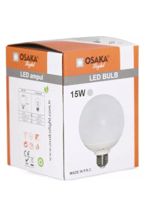15W Led Glob Ampul E27 Beyaz
